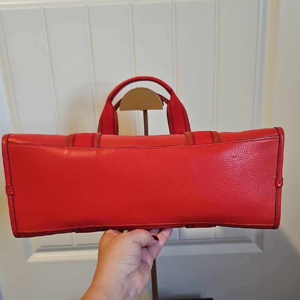 Coach EUC Smith Tote Bag Detachable Crossbody Strap Miami Red - Picture 8 of 11